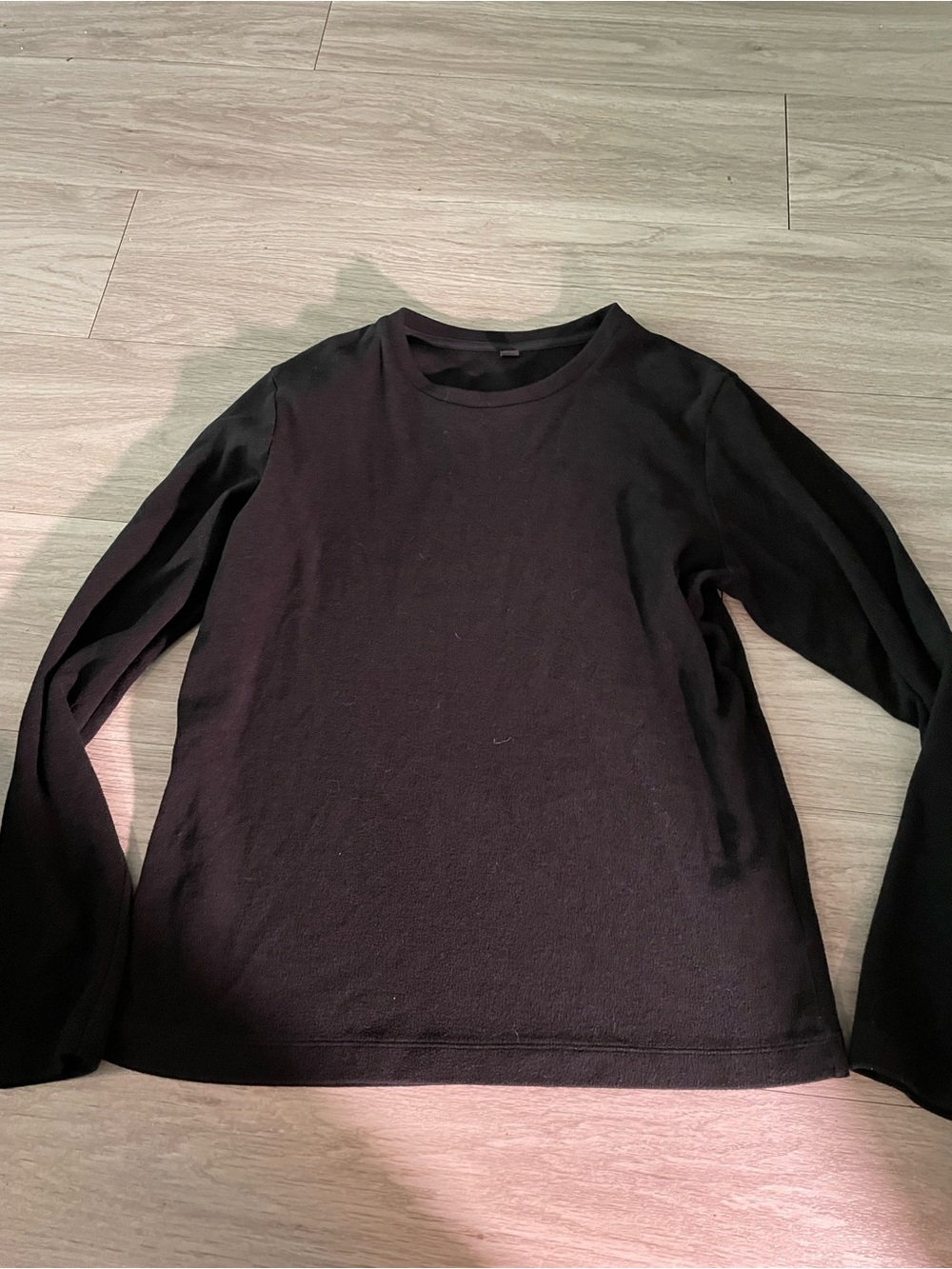 Uniqlo Black Long-Sleeve Crewneck Tee